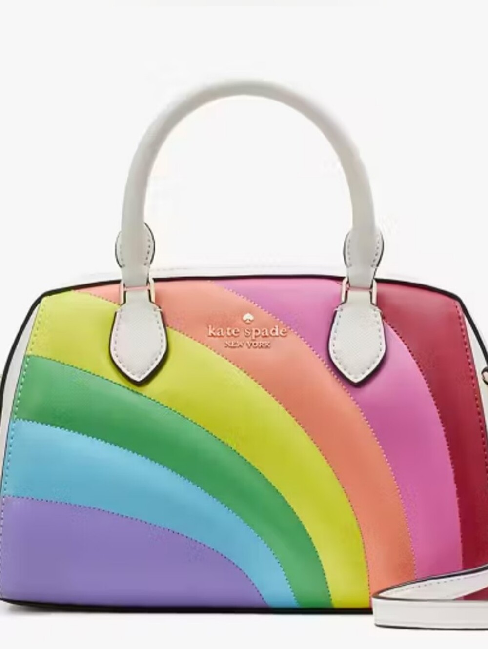 Kate Spade Rainbow Leather Satchel - Multicolor